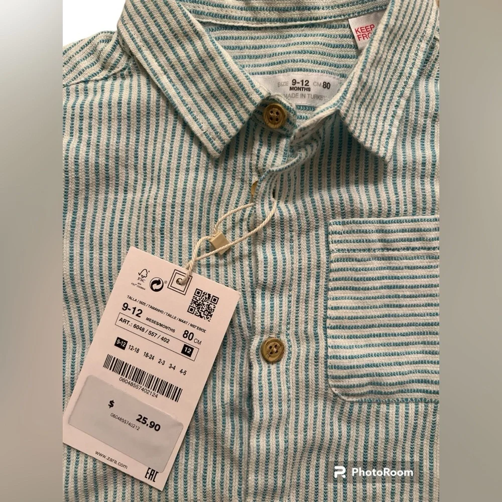 ZARA | linen button down collard shirt - Picture 3 of 3